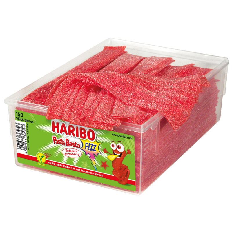 Haribo Pasta Basta Red Fizz Sour Strawberry 1125g