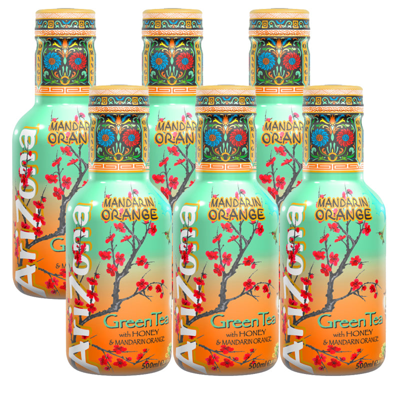 Arizona Green Tea Honey Mandarin 6x500ml Excl Deposit