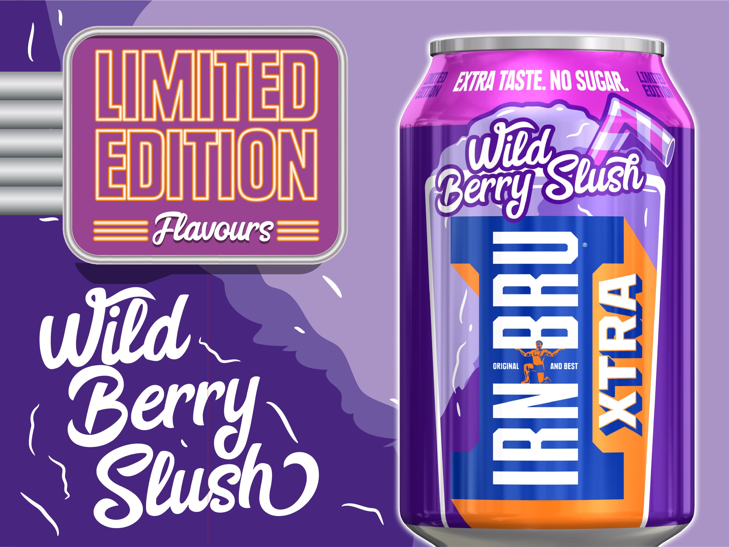 IRN BRU Xtra Wild Berry Slush 24x330ml Excl Deposit