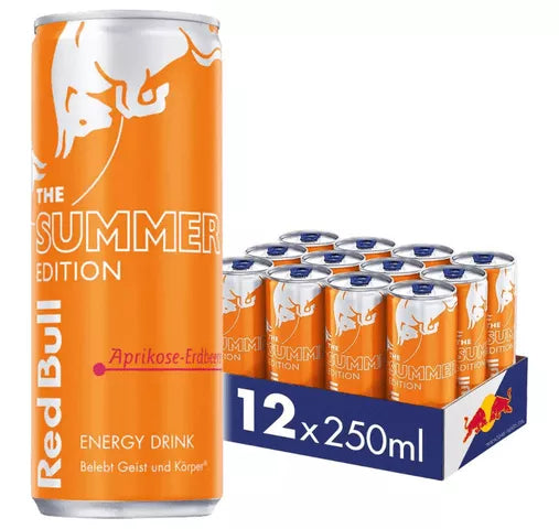 Red Bull Apricot Edition Apricot Strawberry 12x250ml Excl Deposit