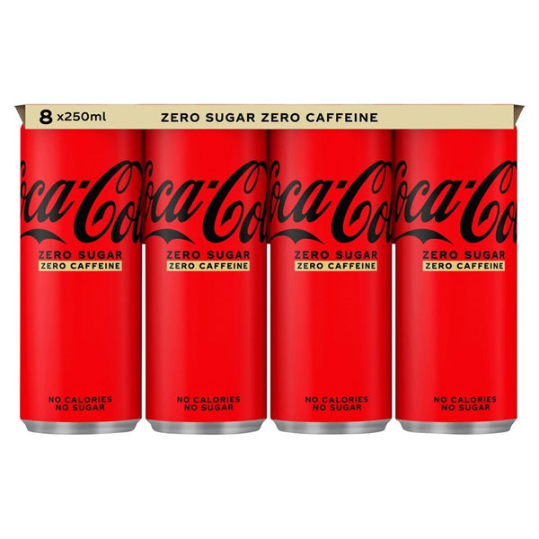 Coca Cola Zero Caffeine Free 24x250ml Excl Deposit