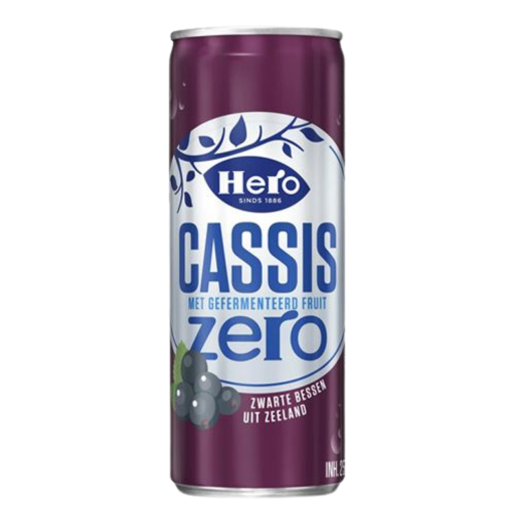 Hero Cassis Zero! NL 24x250ml Excl Statiegeld