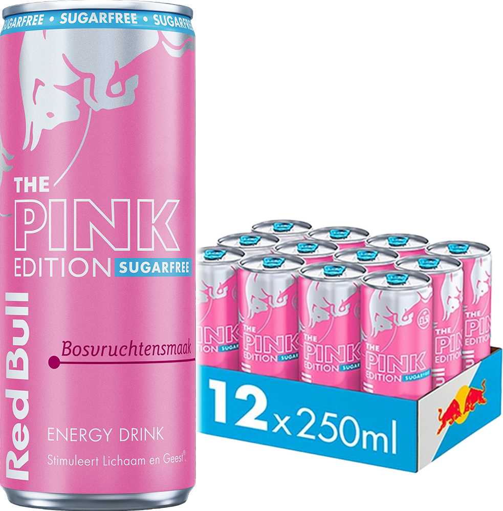 Red Bull Pink Edition Sugar Free Bosvruchten 12x250ml Excl Statiegeld