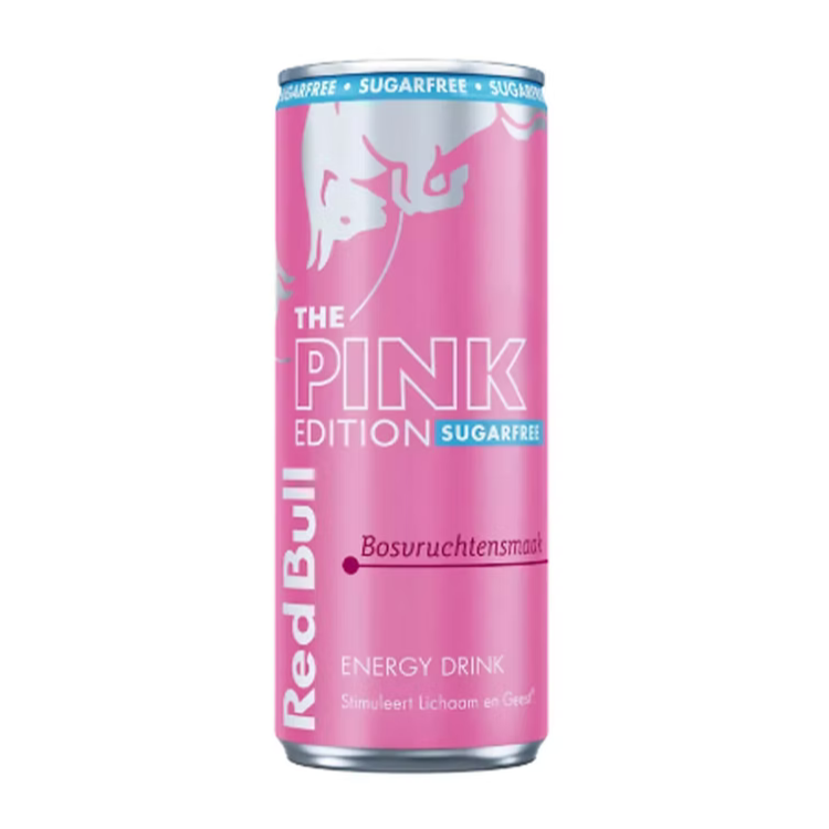 Red Bull Pink Edition Sugar Free Bosvruchten 12x250ml Excl Statiegeld