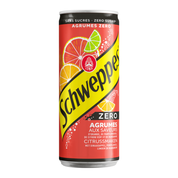 Schweppes Agrumes Zero 24x330ml Excl Statiegeld