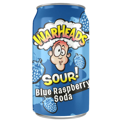 Warheads Blue Raspberry Sour Soda (USA) 12x355ml Excl Deposit