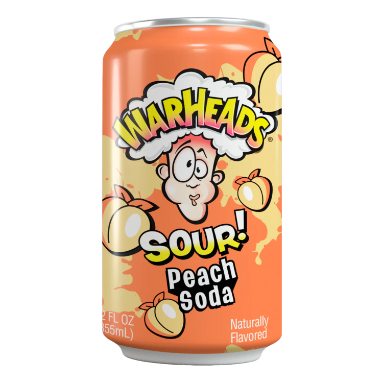 Warheads Peach Sour Soda (USA) 12x330ml Excl Deposit