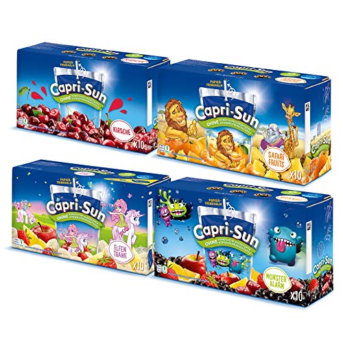 Capri-Sun Mix 4 Smaken Orange/Kers/Multi/Safari (40 Zakjes)