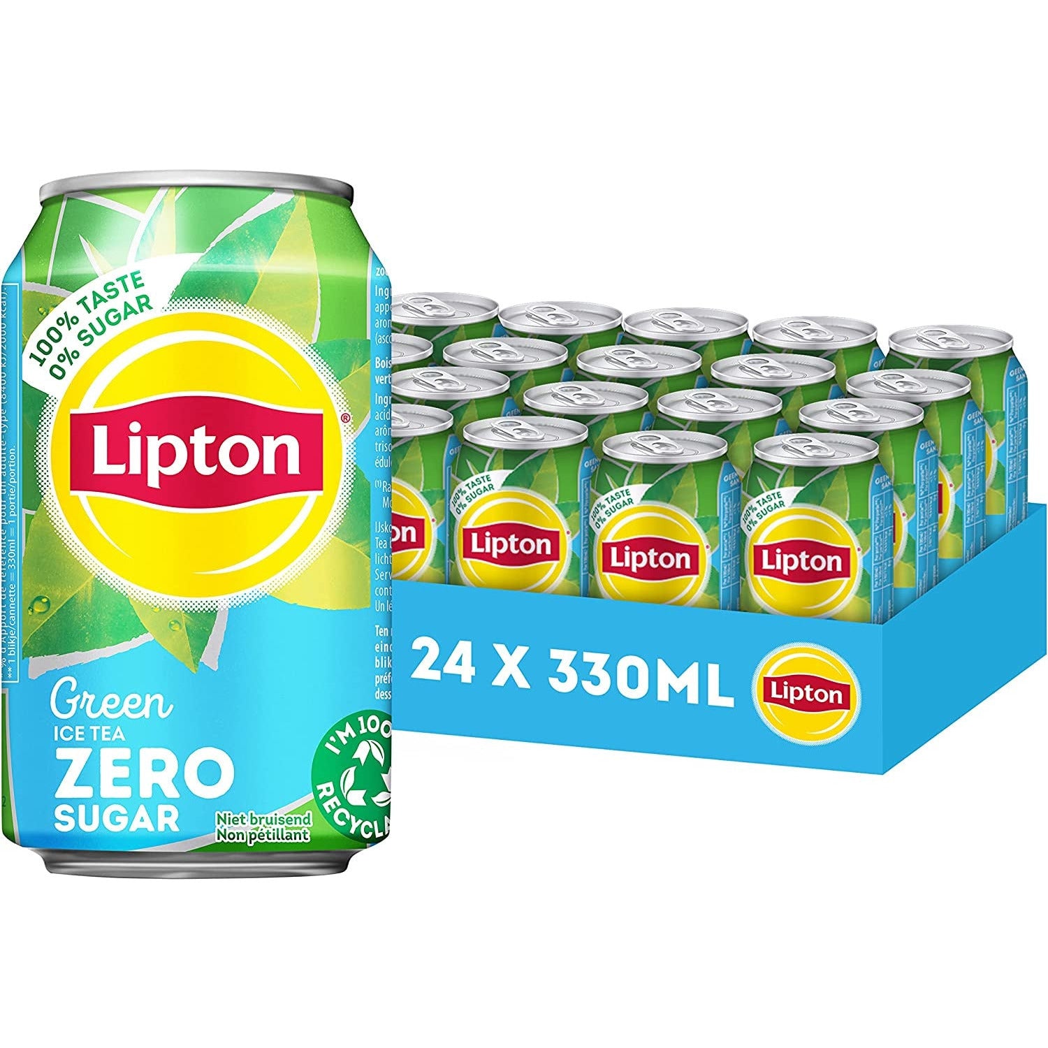 Lipton Ice Tea Green Zero 24x330ml Excl Deposit